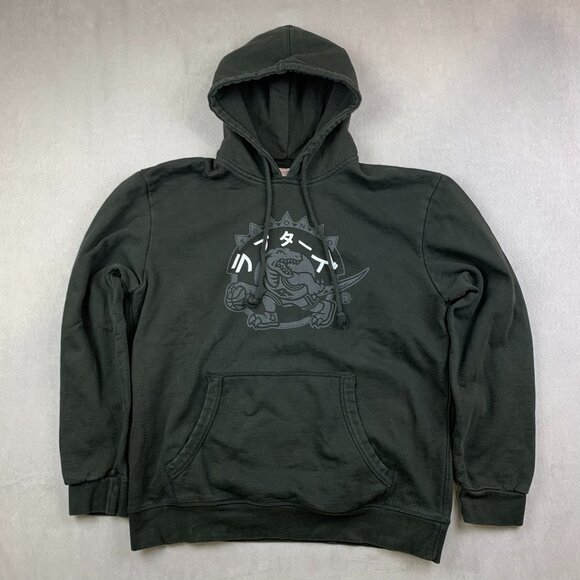 Mitchell & Ness Toronto Raptors Mens Sweater XL Black Hoodie Basketball Japanese - Picture 1 of 8